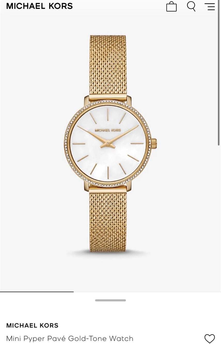 Michael Kors Pyper Pavé Gold-Tone Mesh Women's Watch MK4619
